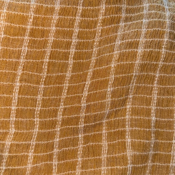 Free People Chambray Butterflies Boho midi dress Sz XS smocked bodice - Picture 11 of 13